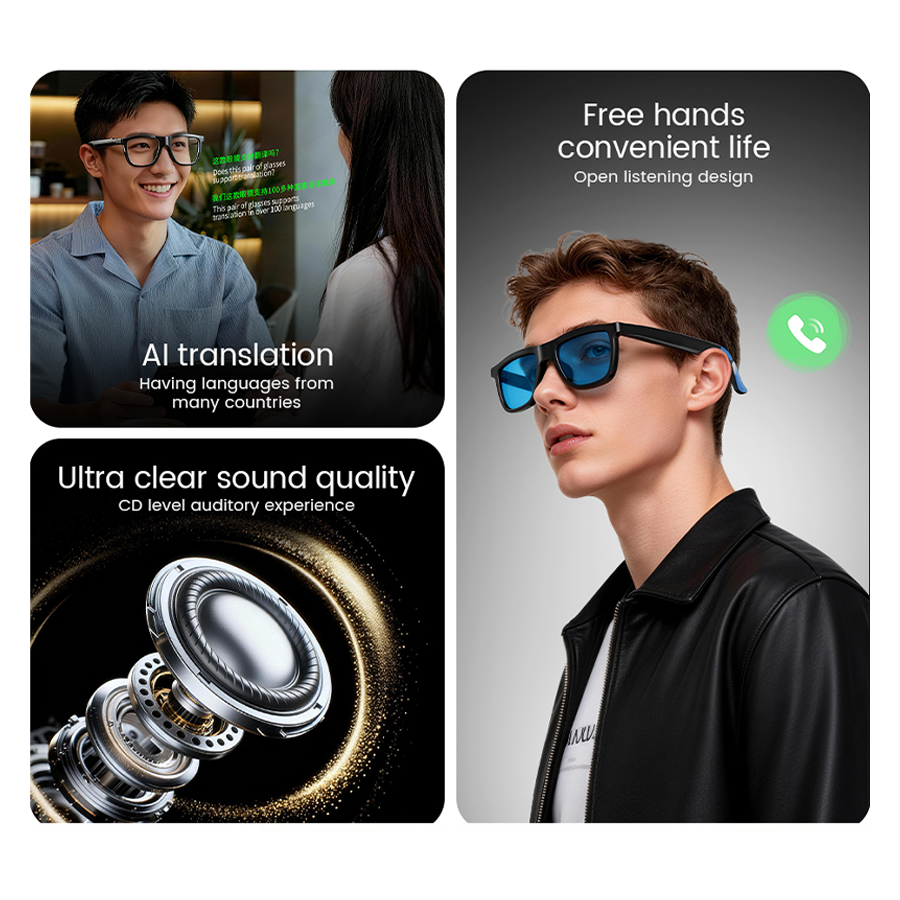 LUSBY Audio AI Glasses