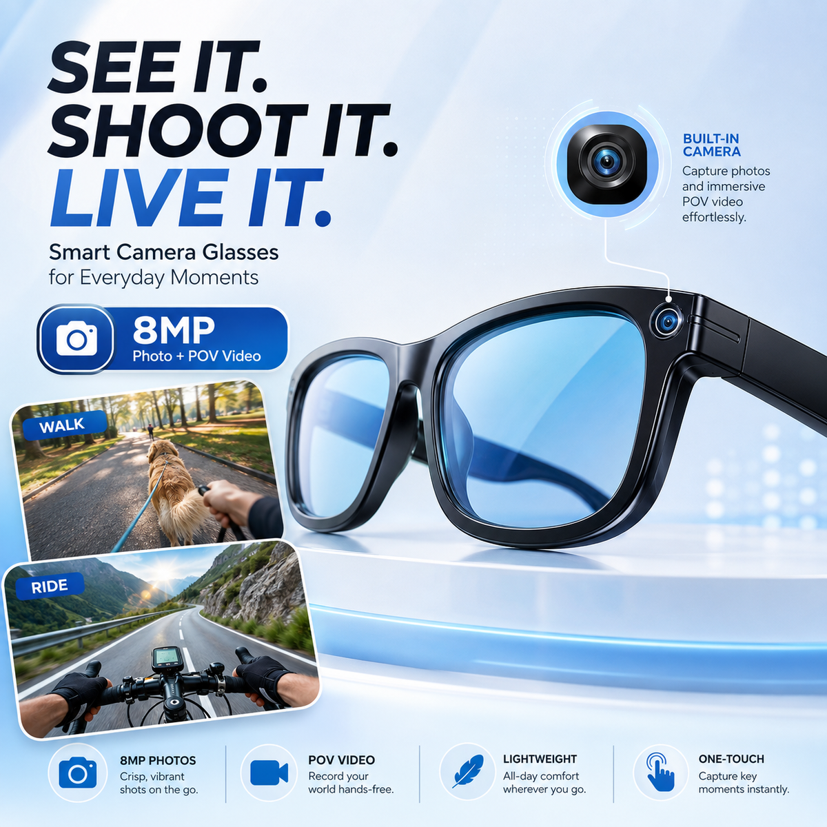 LUSBY Camera AI Glasses